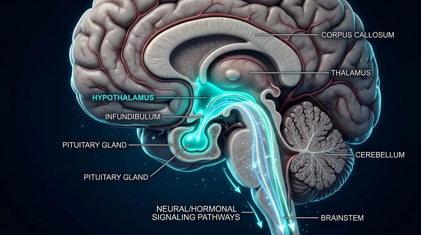 Brain HPG axis 3D render