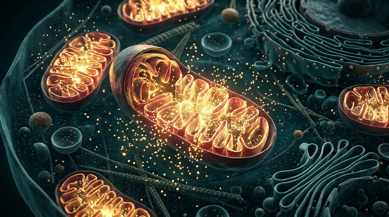 Mitochondria ATP energy 3D render
