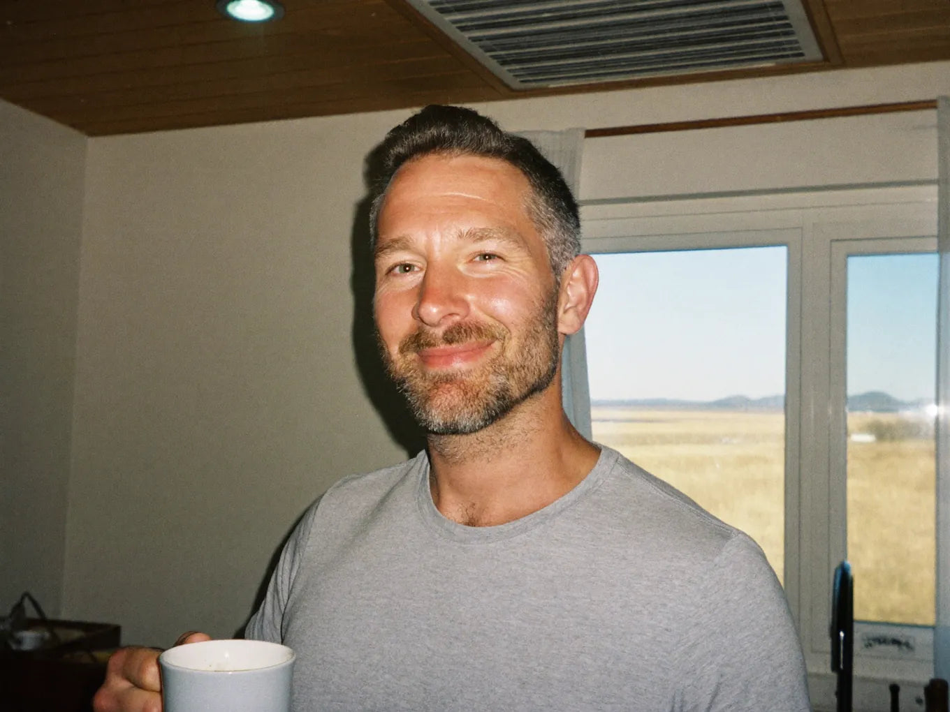 Man with morning energy